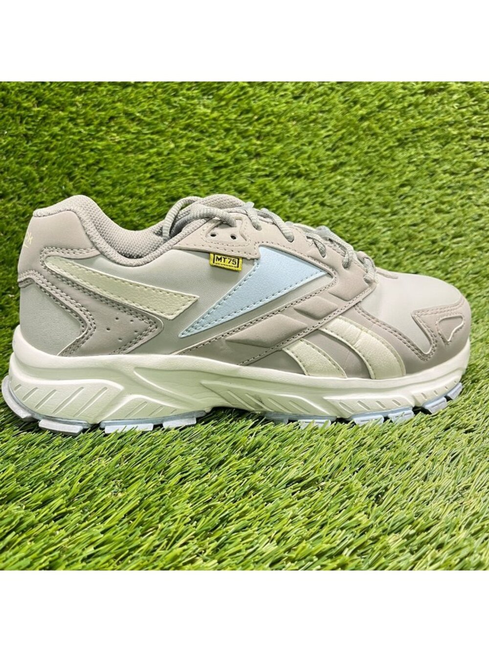 Reebok Hyperium Womens Size 9D Gray Blue Leather Composite Toe Safety Work Shoes